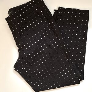 Banana Republic Factory Avery Ankle Pants Polka Dot Black